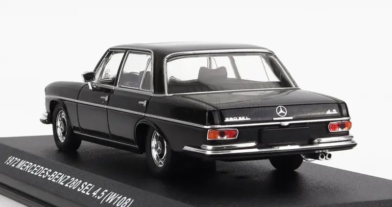 1:43 1972 Mercedes-Benz 280 Sel 4.5 (W108) -- Black - Rocky Iv (4) -- Greenlight 2