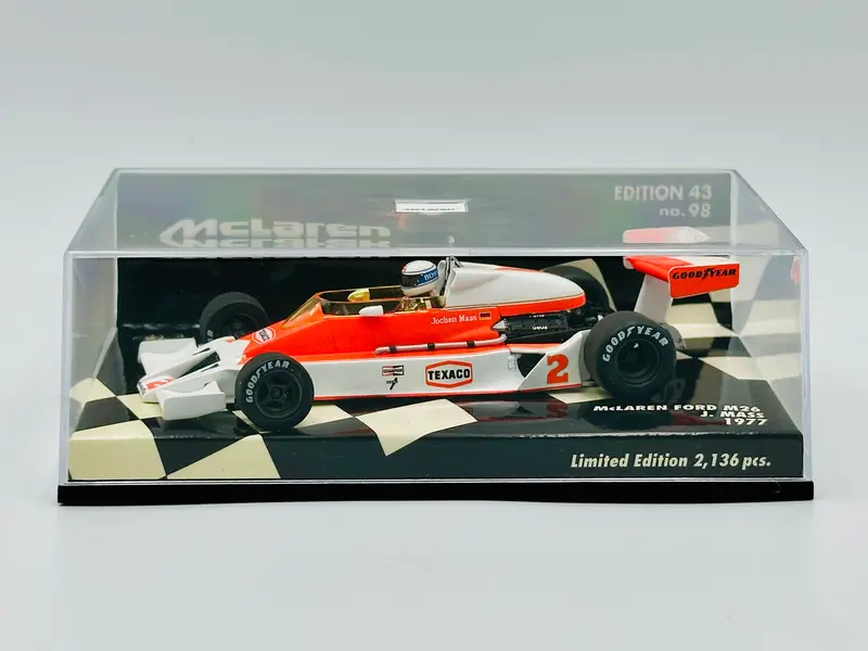 1:43 1977 Jochen Mass -- #2 Mclaren Ford M26 -- Minichamps F1 1