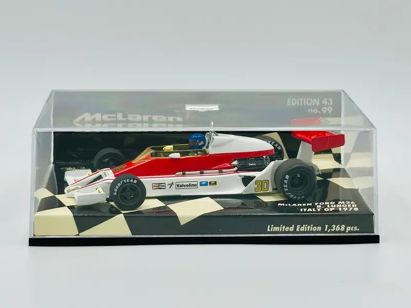 1:43 1978 Brett Lunger -- Italy Gp -- Mclaren Ford M26-- Minichamps F1 1