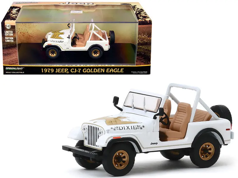 1:43 1979 Jeep Cj-7 Golden Eagle -- "Dixie" White -- Greenlight 1