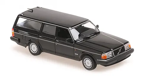1:43 1986 Volvo 240 Gl Break -- Black -- Minichamps 1