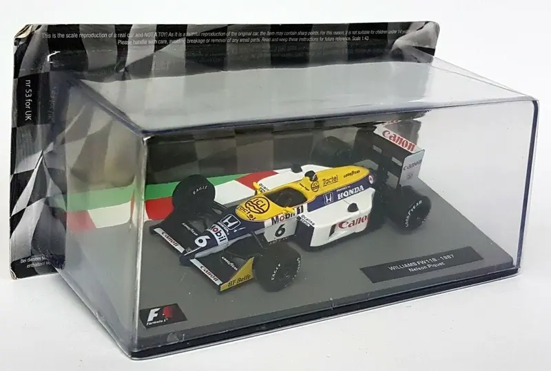 1:43 1987 World Champion -- Nelson Piquet -- Williams Fw11b -- Atlas F1 1