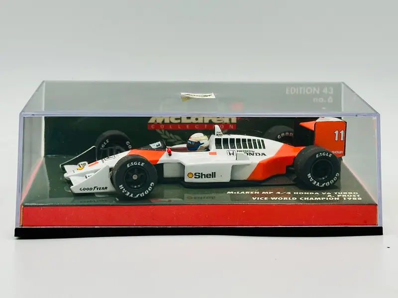 1:43 1988 Alain Prost -- #11 Mclaren Mp4/4 Honda V6 Turbo -- Minichamps F1 1