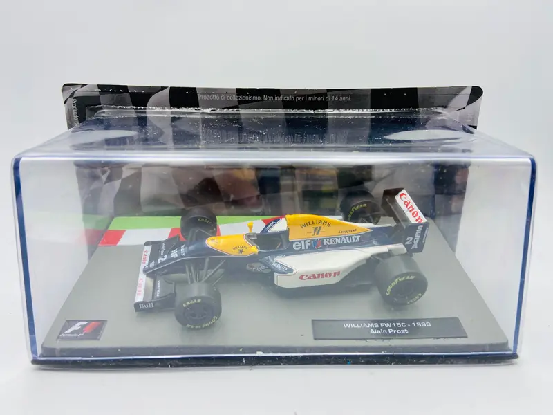 1:43 1993 World Champion -- Alain Prost -- Williams Fw15c -- Atlas F1 1
