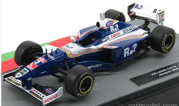 1:43 1997 World Champion -- Jacques Villeneuve -- Williams Fw19 -- Atlas F1 1
