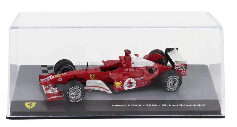1:43 2004 Michael Schumacher -- World Champion -- #1 Ferrari -- Atlas/Edicola F1 1