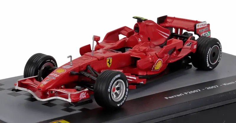 1:43 2007 World Champion Kimi Raikkonen -- #6 Ferrari F2007 -- Atlas/Edicola F1 2