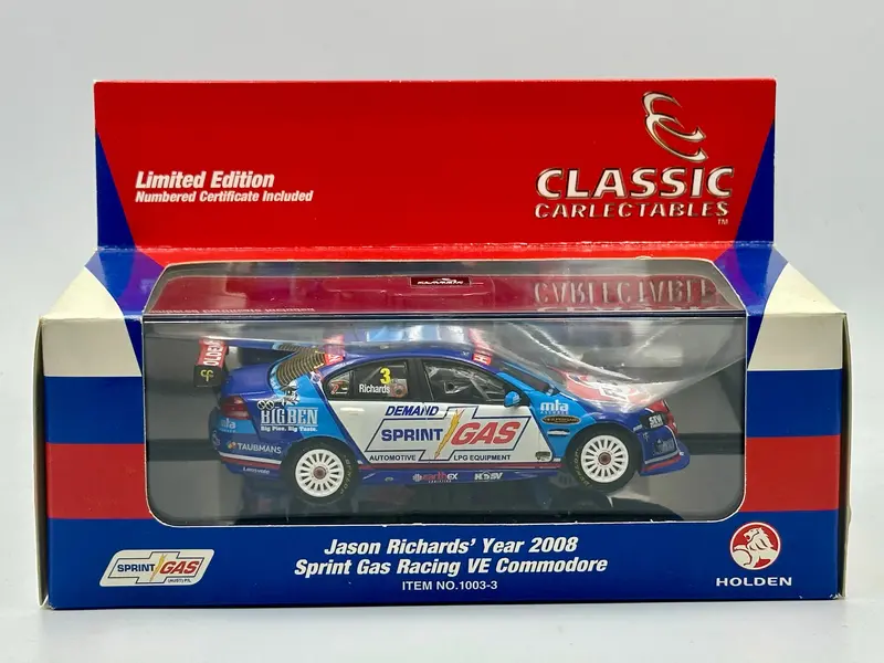 1:43 2008 Jason Richards -- #3 Holden Ve Commodore -- Classic Carlectables 1