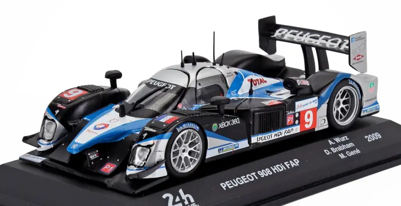 1:43 2009 Le Mans 24 Hour Winner -- #9 Peugeot 908 Hdi Fap -- Atlas 1