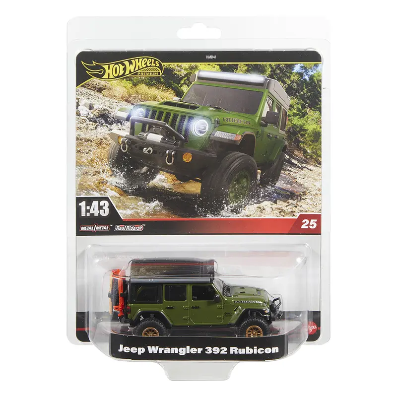 1:43 2012 Jeep Wrangler 392 Rubicon -- Military Green -- Hot Wheels Hmd41-Hwt19 1