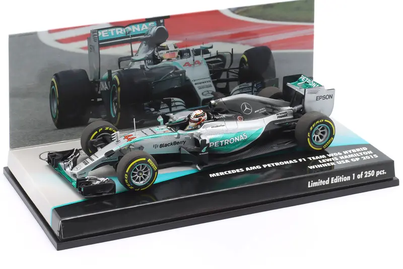 1:43 2015 Lewis Hamilton -- World Champion -- Mercedes W06 -- Minichamps F1 1