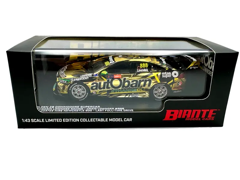 1:43 2018 Craig Lowndes Final Race -- Autobarn Gold Livery -- Biante 1