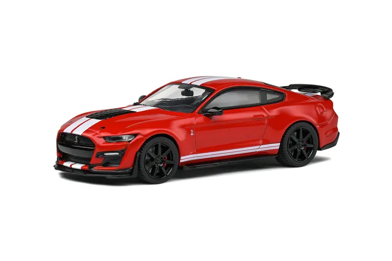 1:43 2020 Shelby Mustang Gt500 -- Red W/White Stripes -- Solido Ford 1