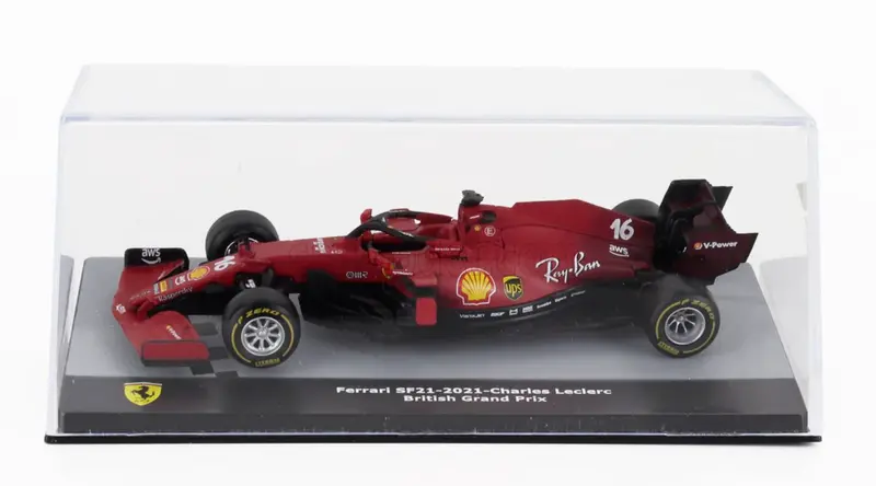 1:43 2021 Charles Leclerc -- British Gp -- #16 Ferrari Sf21 -- Atlas/Edicola F1 1