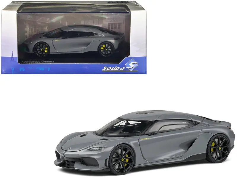 1:43 2021 Koenigsegg Gemera Hybrid 2+2 Coupe -- Grey -- Solido 1