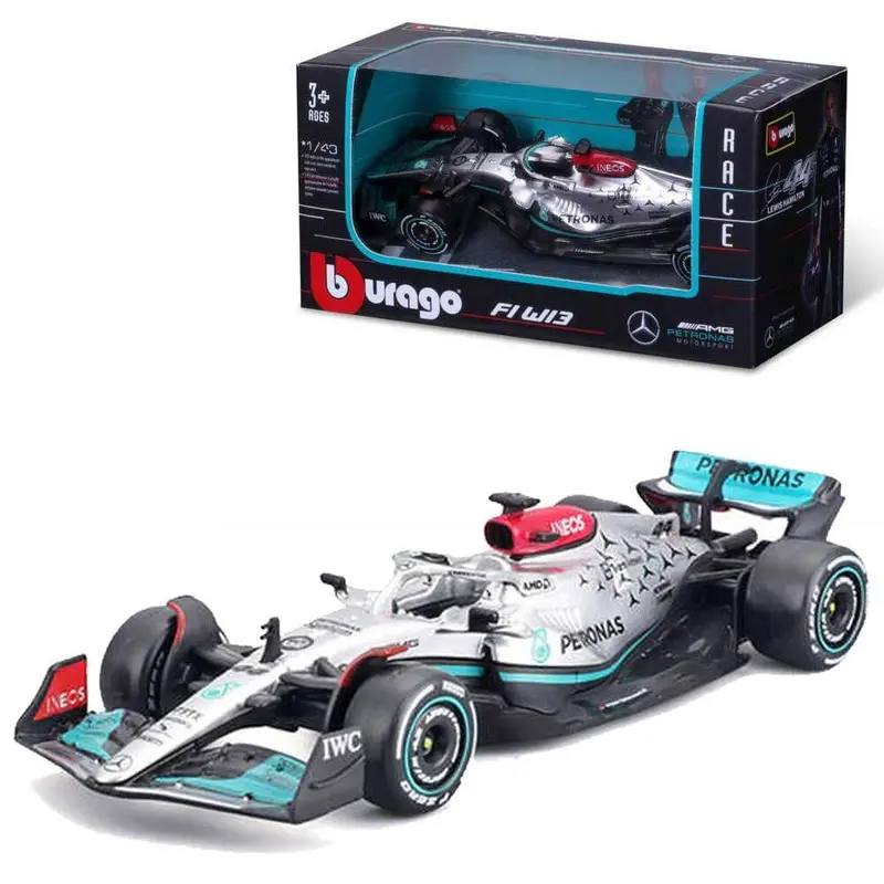 1:43 2022 Lewis Hamilton -- #44 Mercedes-Amg W13 E -- Bburago F1 1