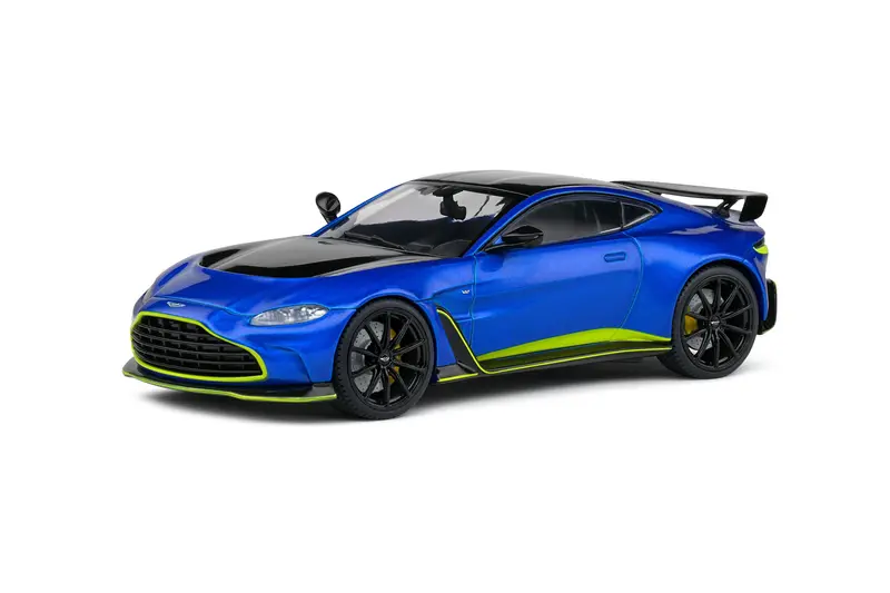 1:43 2023 Aston Martin V12 Vantage -- Blue/Yellow -- Solido 1