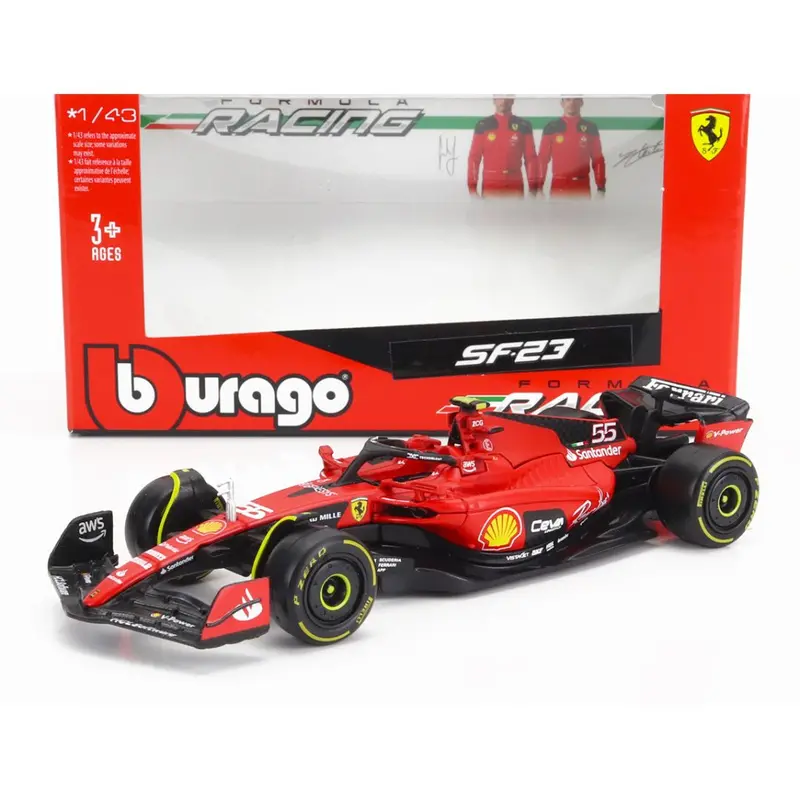 1:43 2023 Carlos Sainz -- #55 Scuderia Ferrari Sf-23 -- Bburago F1 1