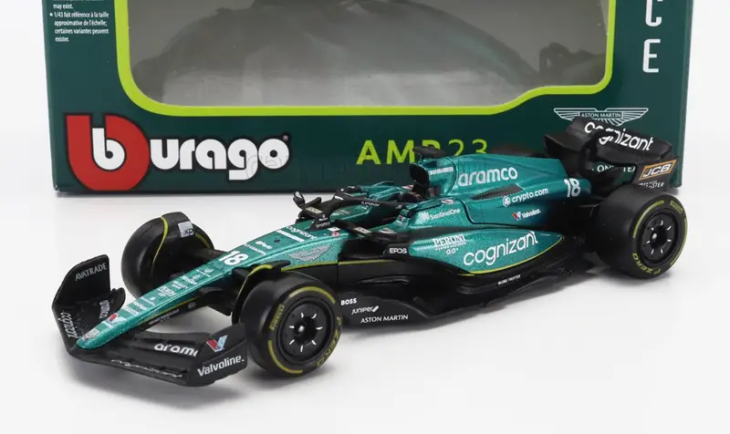 1:43 2023 Lance Stroll -- #18 Aston Martin Amr23 -- Bburago F1 1
