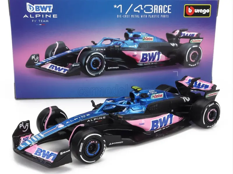 1:43 2023 Pierre Gasly -- #10 Alpine A523 -- Bburago F1 1