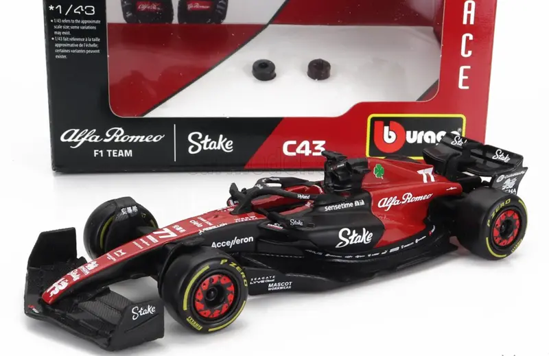1:43 2023 Valterri Bottas -- #77 Alfa Romeo C43 -- Bburago F1 1