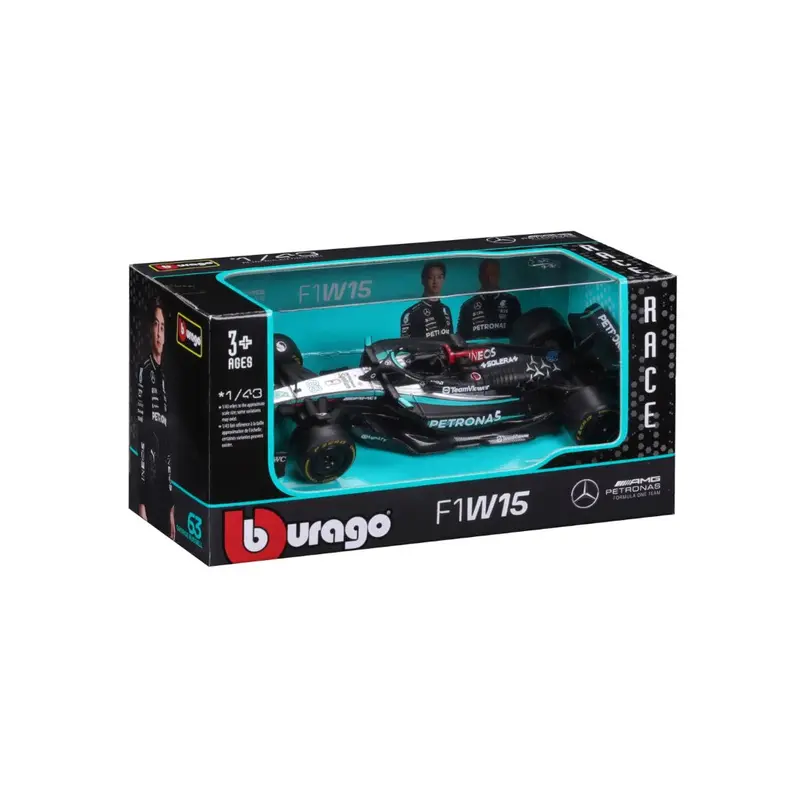 1:43 2024 George Russell -- #63 W15 Mercedes-Amg Petronas -- Bburago F1 1