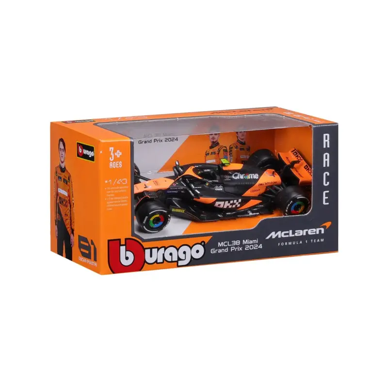1:43 2024 Lando Norris -- #4 Mclaren Mcl38 -- Bburago F1 1