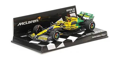 1:43 2024 Lando Norris -- Monaco (Senna Tribute) -- #4 Mclaren -- Minichamps F1 1