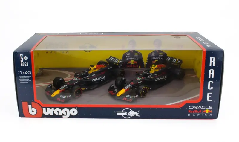1:43 2024 Red Bull Racing 2-Pack Set - Max Verstappen/Sergio Perez -- Bburago F1 1