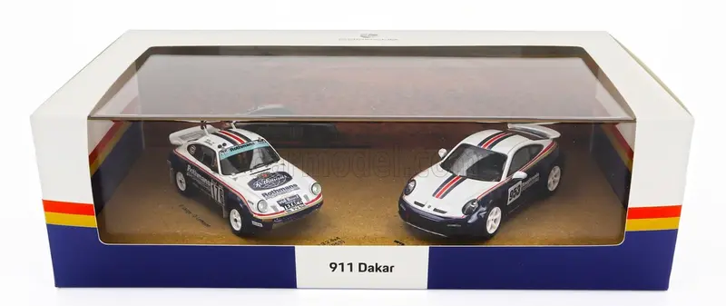 1:43 911 Dakar Twin Set -- 1976 Winner Rothmans Carrera / 2023 992 -- Spark 1
