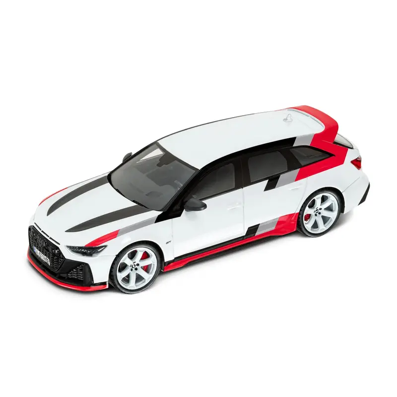 1:43 Audi Rs6 Avant Gt -- Arkona White W/Red/Grey/Black -- Spark Dealer 1