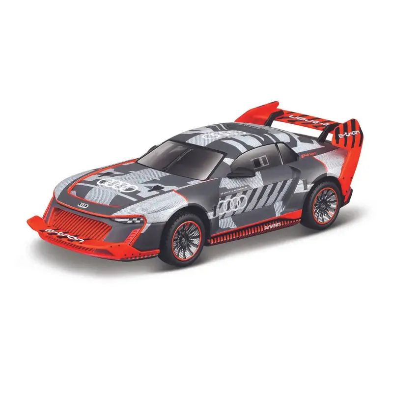 1:43 Audi S1 E-Tron Quattro -- Grey/Red Presentation Livery -- Bburago 1
