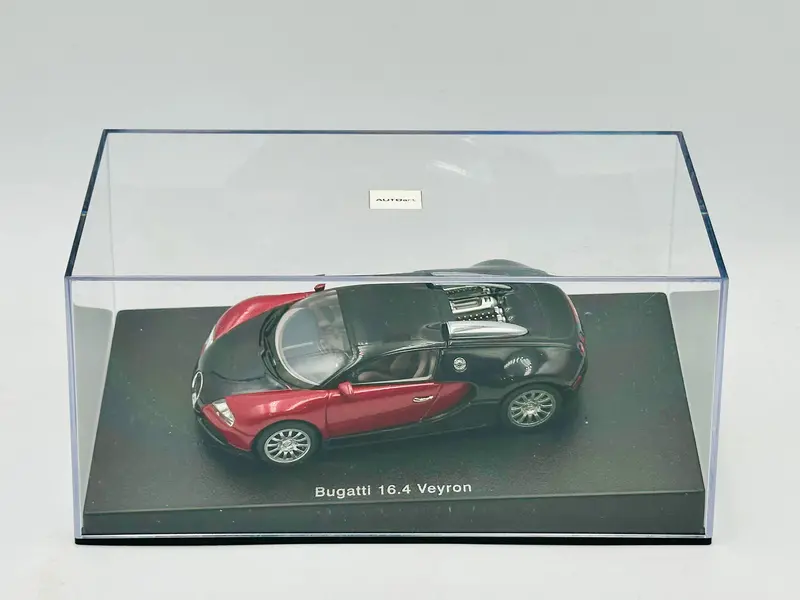 1:43 Bugatti 16.4 Veyron -- Black & Red -- Autoart 2