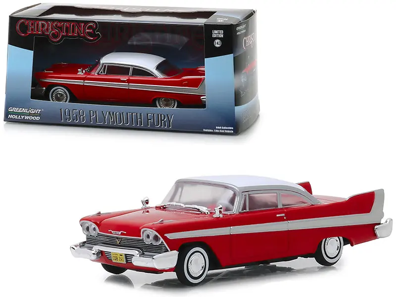 1:43 Christine -- 1958 Plymouth Fury - Red -- Greenlight 1