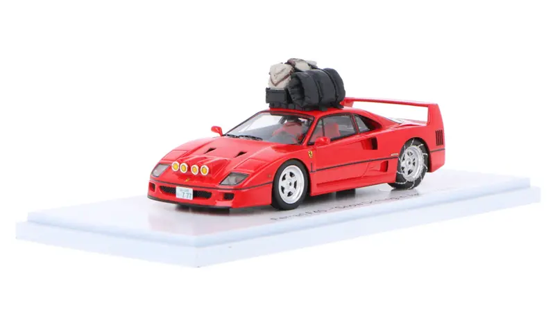 1:43 Ferrari F40 "Snow Drifting In Japan" -- Red -- Kess Models 1
