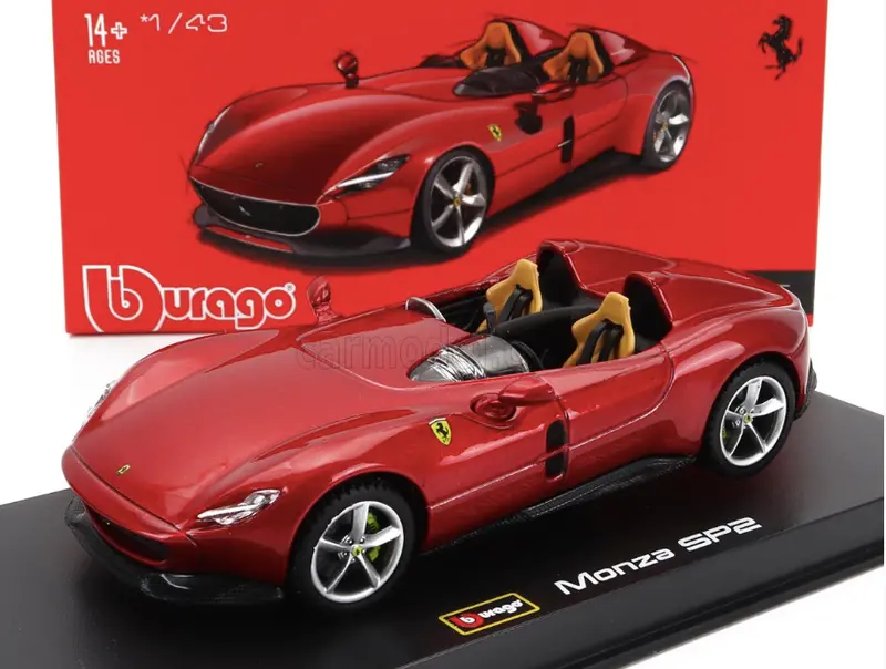 1:43 Ferrari Monza Sp2 2018 -- Red Metallic -- Bburago 1