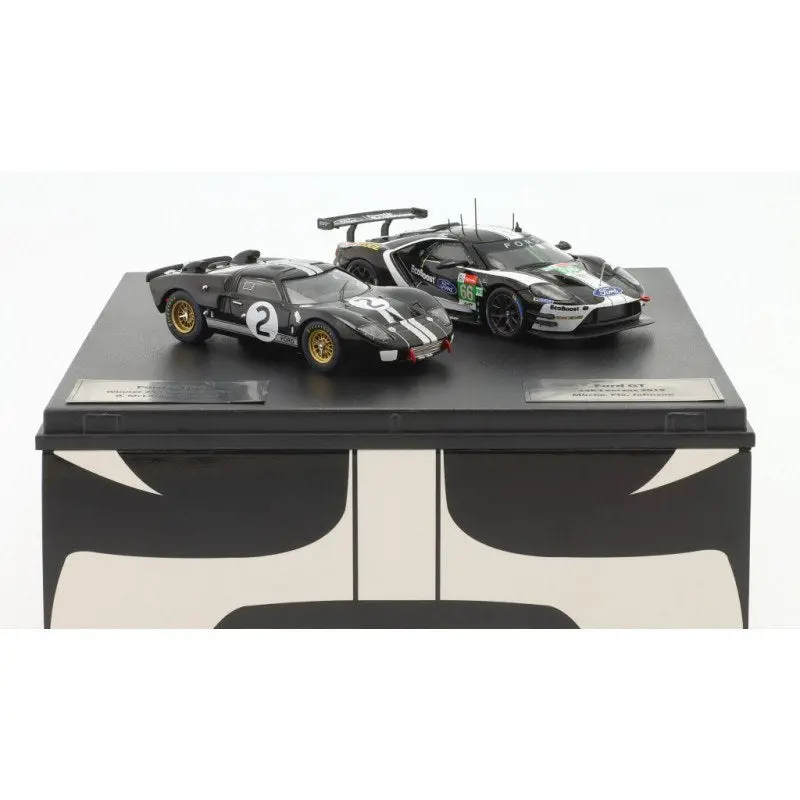 1:43 Ford Gt40/Gt Twin Set -- 1966 2019 24 Hr Le Mans Black/White-- Ixo Models 1