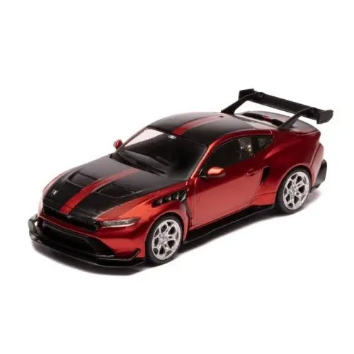 1:43 Ford Mustang Gtd 2025 -- Metallic Red W/Black Stripes -- Ixo Models 1