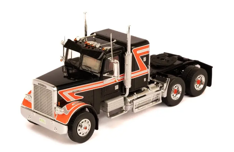 1:43 Freightliner Flc 120 64 T 1977 -- Black W/Red/White Stripe -- Ixo Truck 1