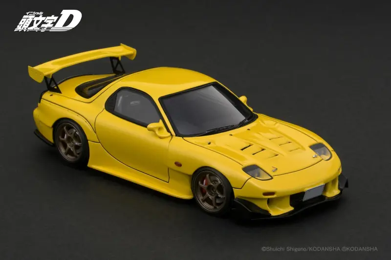 1:43 Initial D -- Mazda Rx-7 (Fd3s) Yellow -- Ignition Model Ig2869 1
