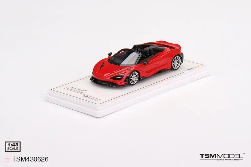 1:43 Mclaren 765Lt Spider -- Vermillion Red -- Tsm-Model 1