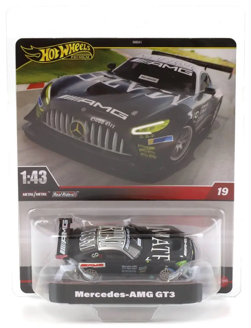 1:43 Mercedes-Amg Gt3 Racing -- #00 Black -- Hot Wheels Hwt13 1
