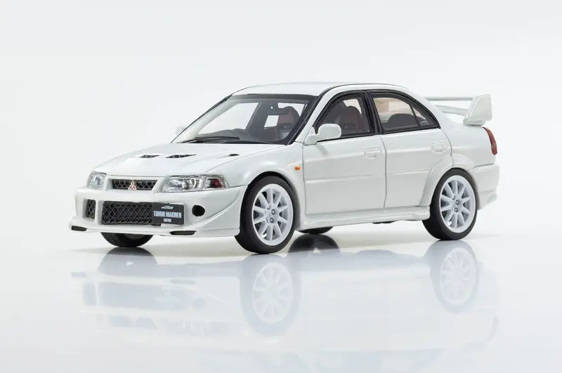 1:43 Mitsubishi Lancer Evolution Vi (6) Tommi Makinen Edition -- White -- Kyosho 1