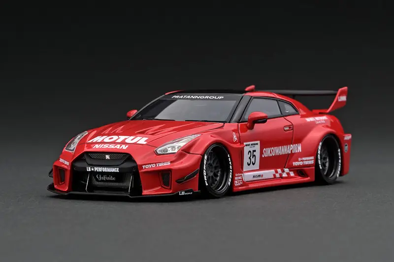 1:43 Nissan Gt-Rr R35 Lb-Silhouette Works -- Red -- Ignition Model Ig2550 1