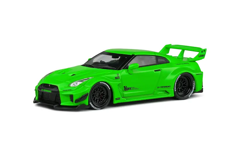 1:43 Nissan Gtr R35 Lb Silhouette Liberty Walk -- Acid Green -- Solido 1
