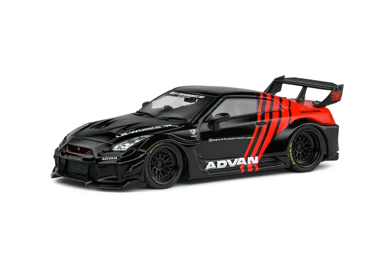 1:43 Nissan Gtr R35 Lb Silhouette Liberty Walk -- Advan Red/Black -- Solido 1
