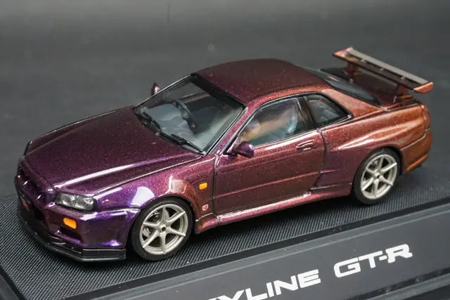 1:43 Nissan R34 Skyline Gt-R V-Spec -- Magic Purple -- Ebbro 43-157 1