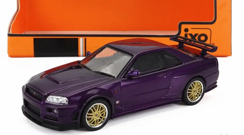 1:43 Nissan R34 Skyline Gtr Custom -- Purple -- Ixo Models 1