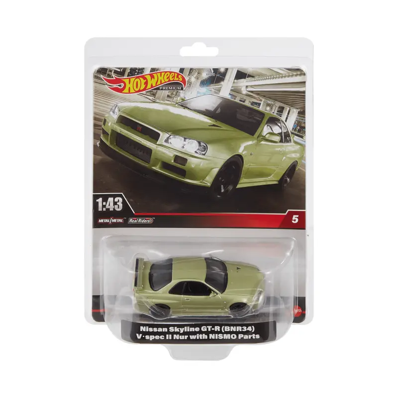 1:43 Nissan Skyline R34 Gtr V-Spec Ii Nur Nismo -- Green -- Hot Wheels 1