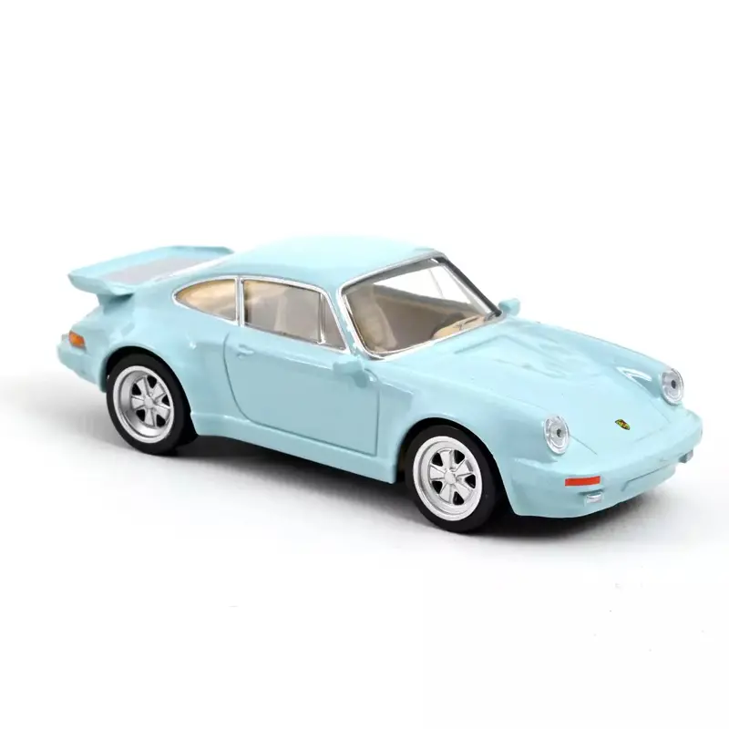1:43 Porsche 911 930 3.0 Turbo Coupe 1987 -- Light Blue -- Norev 1